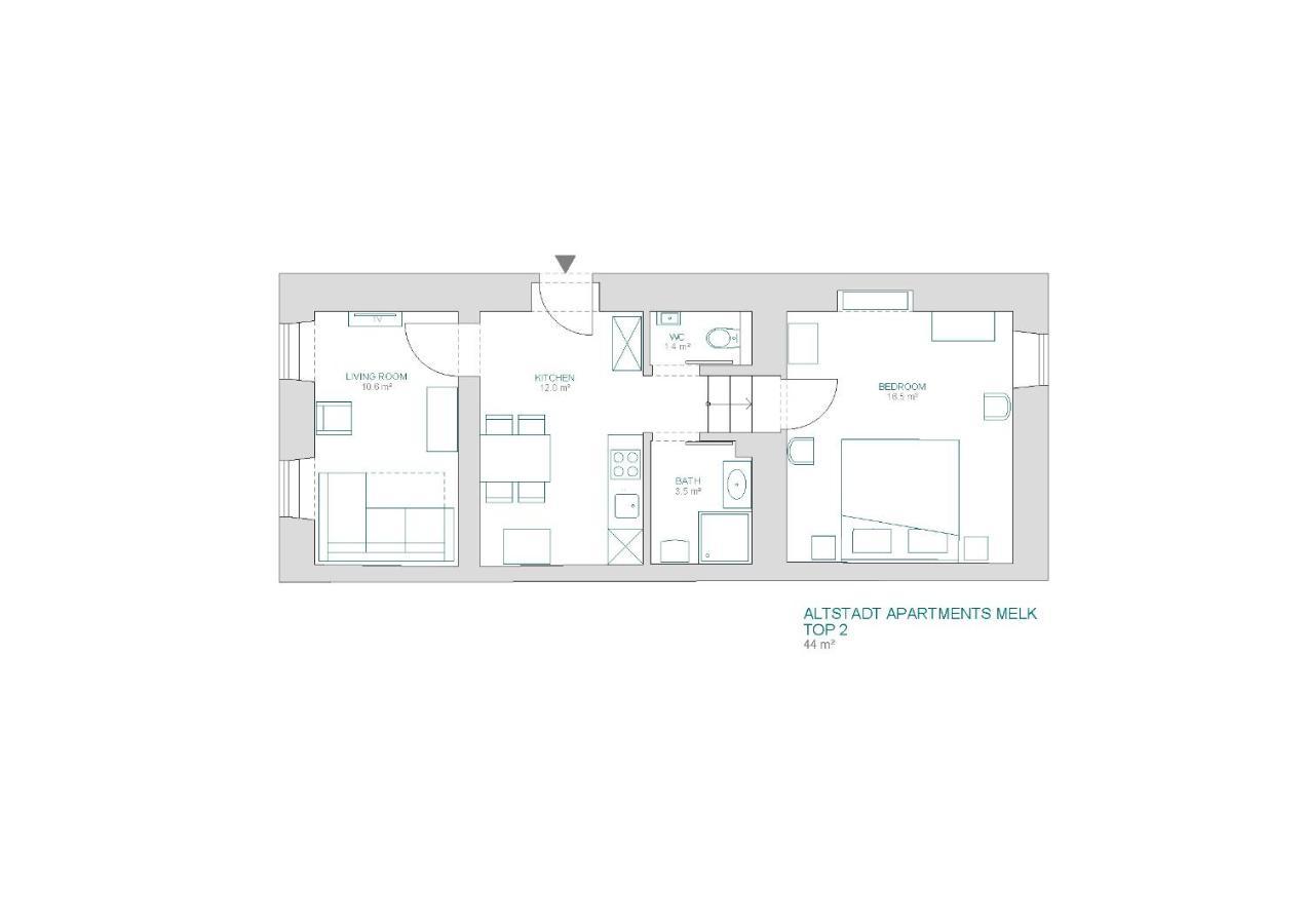 Altstadt Apartments Melk Mit Sauna Eksteriør bilde